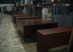 Assortment of desk and credenza's